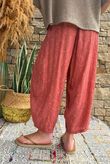Kiti Paisley Damask 7/8 Barrel Leg Pant Terracotta